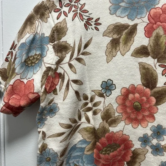 Alfred Dunner Women’s Size Petite Medium Multicolor Floral Print Knit Top - Picture 6 of 7